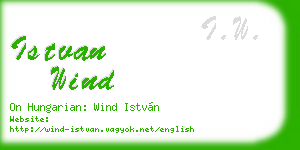 istvan wind business card